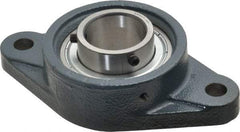 Value Collection - 6-1/8" OALBall Bearing Pillow Block - Cast Iron - Eagle Tool & Supply