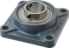 Value Collection - 4-5/8" OALBall Bearing Pillow Block - Cast Iron - Eagle Tool & Supply