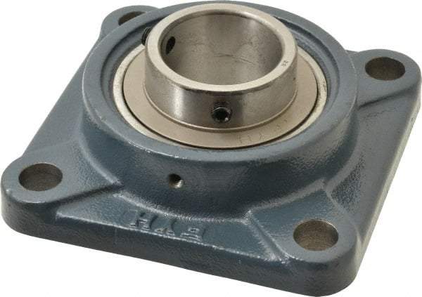 Value Collection - 5-3/8" OALBall Bearing Pillow Block - Cast Iron - Eagle Tool & Supply