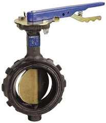 NIBCO - 3" Pipe, Wafer Butterfly Valve - Lever Handle, Ductile Iron Body, Buna-N Seat, 200 WOG, Aluminum Bronze Disc, Stainless Steel Stem - Eagle Tool & Supply