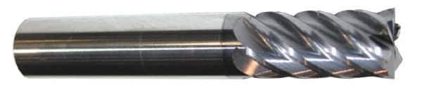 Accupro - 3/4", 2-1/4" LOC, 3/4" Shank Diam, 5" OAL, 6 Flute, Solid Carbide Square End Mill - Single End, TiCN Finish, Spiral Flute, 40° Helix, Centercutting, Right Hand Cut, Right Hand Flute - Eagle Tool & Supply