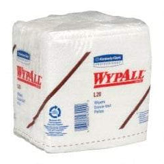 WypAll - L20 1/4 Fold General Purpose Wipes - Poly Pack, 12-1/2" x 12-1/2" Sheet Size, White - Eagle Tool & Supply