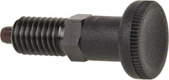 Gibraltar - 1/2-13, 17mm Thread Length, 6mm Plunger Diam, Knob Handle Indexing Plunger - Plunger Style A, 20mm Body Length, 56mm OAL, Steel - Eagle Tool & Supply