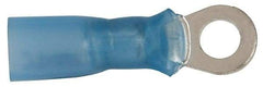 3M - 16-14 AWG Partially Insulated Crimp Connection Circular Ring Terminal - #8 Stud, Copper Contact - Eagle Tool & Supply