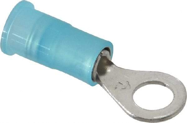 3M - 16-14 AWG Partially Insulated Crimp Connection Circular Ring Terminal - #10 Stud, Copper Contact - Eagle Tool & Supply