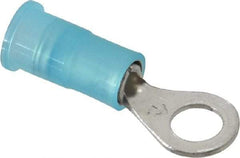3M - 16-14 AWG Partially Insulated Crimp Connection Circular Ring Terminal - #10 Stud, Copper Contact - Eagle Tool & Supply