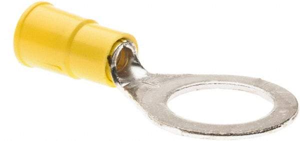 3M - 12-10 AWG Partially Insulated Crimp Connection Circular Ring Terminal - 1/2" Stud, Copper Contact - Eagle Tool & Supply
