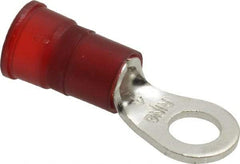 3M - 8-8 AWG Partially Insulated Crimp Connection Circular Ring Terminal - 1/4" Stud, Copper Contact - Eagle Tool & Supply