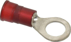 3M - 8 AWG Partially Insulated Crimp Connection Circular Ring Terminal - 3/8" Stud, Copper Contact - Eagle Tool & Supply