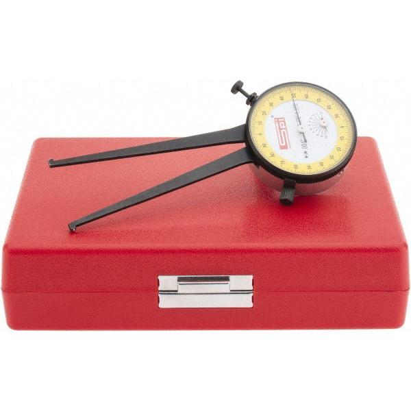 SPI - 3/8 to 1-3/8" Inside Dial Caliper Gage - 0.001" Graduation, 0.038mm Accuracy, 3-1/4" Leg Length, Ball Contact Points - Eagle Tool & Supply