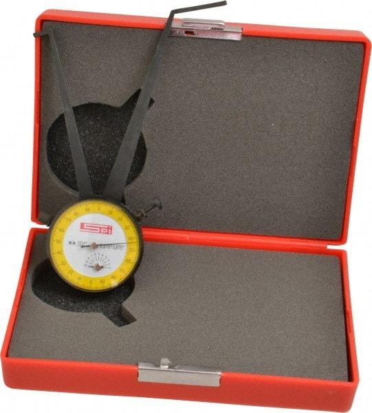 SPI - 2-7/8 to 3-7/8" Inside Dial Caliper Gage - 0.001" Graduation, 0.038mm Accuracy, 3-1/4" Leg Length, Ball Contact Points - Eagle Tool & Supply