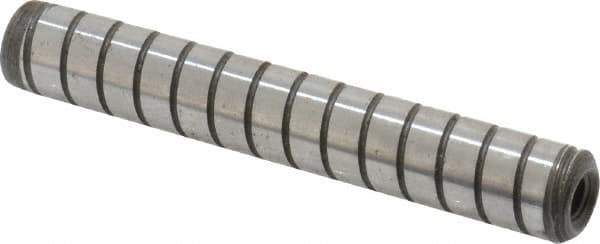 Holo-Krome - 3/8" Diam x 2-1/2" Pin Length 4000 Alloy Steel Pull Out Dowel Pin - Black Luster Finish, C 47-58 & C 60 (Surface) Hardness, 1 Beveled & 1 Threaded End - Eagle Tool & Supply