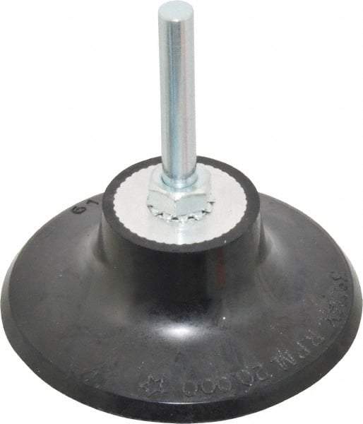 Value Collection - 3" Diam Quick-Change Type R Disc Backing Pad - 1/4" Shank Diam, Hard Density, 20,000 RPM - Eagle Tool & Supply