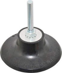 Value Collection - 3" Diam Quick-Change Type R Disc Backing Pad - 1/4" Shank Diam, Hard Density, 20,000 RPM - Eagle Tool & Supply