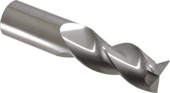 SGS - 1", 2" LOC, 1" Shank Diam, 4-1/2" OAL, 3 Flute, Solid Carbide Square End Mill - Single End, Uncoated, Spiral Flute, 38° Helix, Right Hand Cut, Right Hand Flute, Series 43 - Eagle Tool & Supply