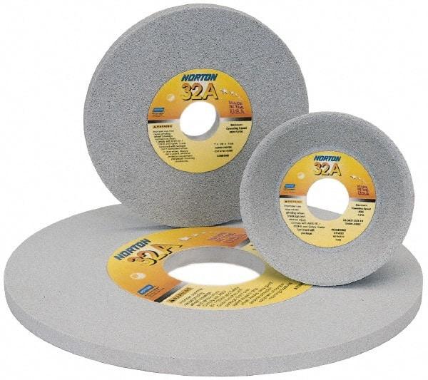 Norton - 16" Diam x 5" Hole x 2" Wide Centerless & Cylindrical Grinding Wheel - 46 Grit, Aluminum Oxide, Type 1, Coarse Grade, Vitrified Bond, No Recess - Eagle Tool & Supply