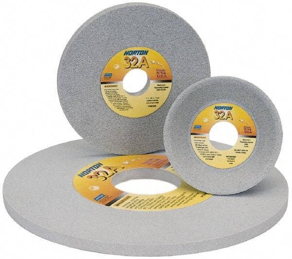 Norton - 20" Diam x 10" Hole x 6" Thick, I Hardness, 46 Grit Surface Grinding Wheel - Aluminum Oxide, Type 7, Coarse Grade, Vitrified Bond, Two-Side Recess - Eagle Tool & Supply