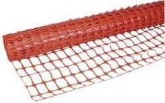 PRO-SAFE - 100' Long x 4' High, Orange Temporary Warning Barrier Fence - 3-1/2" x 2" Mesh - Eagle Tool & Supply