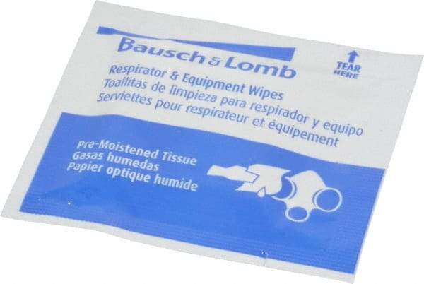 Bausch & Lomb - Facepiece Alcohol-Free Wipes - 8" Long x 5" Wide - Eagle Tool & Supply