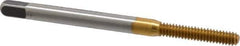 Kennametal - #4-40 UNC H3 Thread Limit Bottoming Thread Forming Tap - Vanadium High Speed Steel, TiN Finish, 1.88" OAL, 0.313" Thread Length, Right Hand Thread - Eagle Tool & Supply