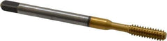 Kennametal - #6-32 UNC H3 Thread Limit Bottoming Thread Forming Tap - Vanadium High Speed Steel, TiN Finish, 2" OAL, 3/8" Thread Length, Right Hand Thread - Eagle Tool & Supply