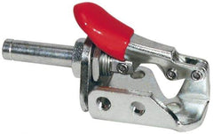 De-Sta-Co - 150 Lb Load Capacity, Flanged Base, Stainless Steel, Standard Straight Line Action Clamp - 3 Mounting Holes, 0.19" Mounting Hole Diam, 0.28" Plunger Diam, Thumb Handle - Eagle Tool & Supply