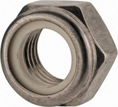 Value Collection - M16x2.00 Metric Coarse 18-8 & Austenitic Grade A2 Hex Lock Nut with Nylon Insert - 16mm High, Uncoated - Eagle Tool & Supply