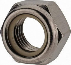 Value Collection - M24x3.00 Metric Coarse 18-8 & Austenitic Grade A2 Hex Lock Nut with Nylon Insert - 24mm High, Uncoated - Eagle Tool & Supply