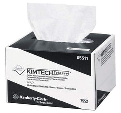 Kimtech - Dry Clean Room/Lab/Critical Task Wipes - Pop-Up, 8-3/8" x 4-3/8" Sheet Size, White - Eagle Tool & Supply