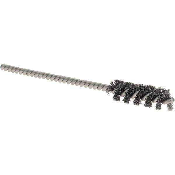 Osborn - 5/16" Diam Helical Steel Tube Brush - 0.005" Filament Diam, 1" Brush Length, 3-1/2" OAL, 1/8" Diam Shank - Eagle Tool & Supply