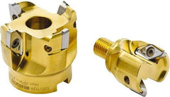 Seco - 100mm Cut Diam, 10mm Max Depth, 32mm Arbor Hole, 5 Inserts, VPGX 2206 Insert Style, Indexable Copy Face Mill - 22,000 Max RPM, 57mm High, Through Coolant - Eagle Tool & Supply