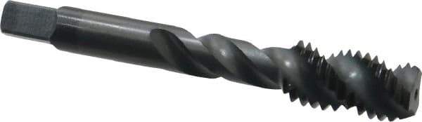 Kennametal - 1/2-13 UNC 3 Flute 3B Bottoming Spiral Flute Tap - Vanadium High Speed Steel, Oxide Finish, 3-3/8" OAL, Right Hand Flute, Right Hand Thread, H3 - Eagle Tool & Supply
