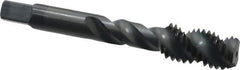 Kennametal - 1/2-13 UNC 3 Flute 3B Bottoming Spiral Flute Tap - Vanadium High Speed Steel, Oxide Finish, 3-3/8" OAL, Right Hand Flute, Right Hand Thread, H3 - Eagle Tool & Supply