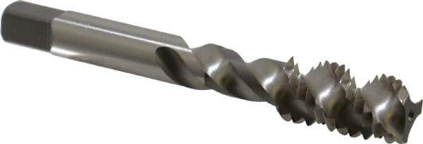 Kennametal - 1/2-13 UNC 3 Flute 3B Bottoming Spiral Flute Tap - Vanadium High Speed Steel, Bright Finish, 3.38" OAL, Right Hand Flute, Right Hand Thread, H3 - Exact Industrial Supply