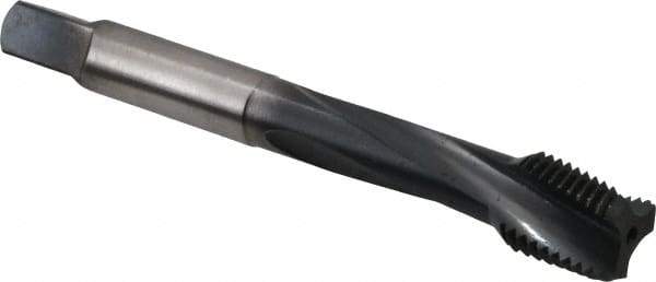 Kennametal - 7/16-20 UNF 3 Flute Bottoming Spiral Flute Tap - Vanadium High Speed Steel, Oxide Finish, 3.16" OAL, Right Hand Flute, Right Hand Thread, H3 - Eagle Tool & Supply