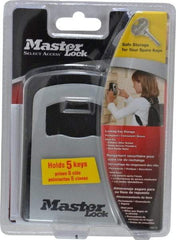 Master Lock - 3-3/8" Wide x 4-5/8" Overall Height, Set-Your-Own Combination, Wall Mount Key Safe - Zinc Lock Body Finish - Eagle Tool & Supply