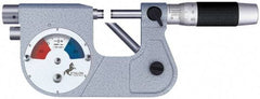 TESA Brown & Sharpe - 1 to 2 Inch Range, 0.0001 Inch Graduation, Friction and Locknut Thimble, Mechanical Indicating Micrometer - Accurate to 0.0001 Inch, Carbide-Tipped Measuring Face, Includes Plastic Case - Eagle Tool & Supply