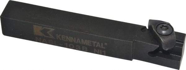 Kennametal - Internal/External Thread, Left Hand Cut, 5/8" Shank Width x 5/8" Shank Height Indexable Threading Toolholder - 4-1/2" OAL, N.3L Insert Compatibility, NAS Toolholder, Series Top Notch - Eagle Tool & Supply