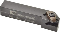 Kennametal - Internal/External Thread, Left Hand Cut, 3/4" Shank Width x 3/4" Shank Height Indexable Threading Toolholder - 4" OAL, N.3L Insert Compatibility, NS Toolholder, Series Top Notch - Eagle Tool & Supply