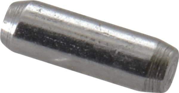 Made in USA - 1/16" Diam x 1/8" Pin Length 416 Stainless Steel Precision Dowel Pin - Passivated Finish, C 36-42 Hardness, 2 Beveled End - Eagle Tool & Supply