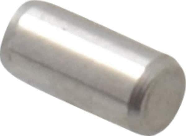 Made in USA - 3/32" Diam x 3/16" Pin Length 416 Stainless Steel Precision Dowel Pin - Passivated Finish, C 36-42 Hardness, 2 Beveled End - Eagle Tool & Supply