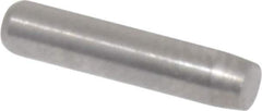 Made in USA - 3/32" Diam x 7/16" Pin Length 416 Stainless Steel Precision Dowel Pin - Passivated Finish, C 36-42 Hardness, 2 Beveled End - Eagle Tool & Supply