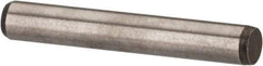 Made in USA - 3/32" Diam x 5/8" Pin Length 416 Stainless Steel Precision Dowel Pin - Passivated Finish, C 36-42 Hardness, 2 Beveled End - Eagle Tool & Supply