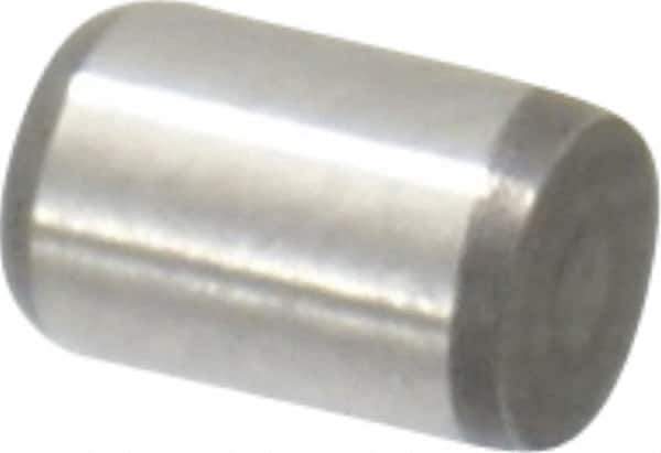 Made in USA - 1/8" Diam x 3/16" Pin Length 416 Stainless Steel Precision Dowel Pin - Passivated Finish, C 36-42 Hardness, 2 Beveled End - Eagle Tool & Supply