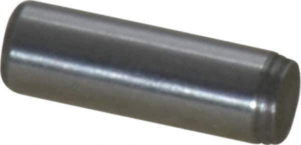 Made in USA - 1/8" Diam x 3/8" Pin Length 416 Stainless Steel Precision Dowel Pin - Passivated Finish, C 36-42 Hardness, 2 Beveled End - Eagle Tool & Supply