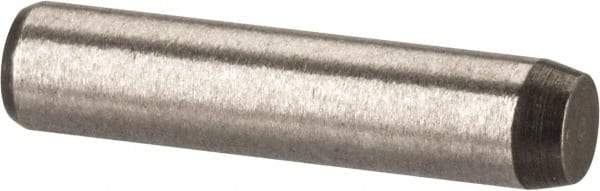 Made in USA - 1/8" Diam x 9/16" Pin Length 416 Stainless Steel Precision Dowel Pin - Passivated Finish, C 36-42 Hardness, 2 Beveled End - Eagle Tool & Supply