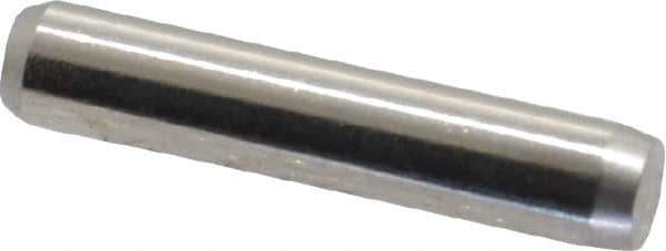 Made in USA - 1/8" Diam x 5/8" Pin Length 416 Stainless Steel Precision Dowel Pin - Passivated Finish, C 36-42 Hardness, 2 Beveled End - Eagle Tool & Supply