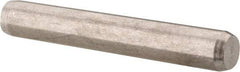 Made in USA - 3/16" Diam x 1-1/4" Pin Length 416 Stainless Steel Precision Dowel Pin - Passivated Finish, C 36-42 Hardness, 2 Beveled End - Eagle Tool & Supply