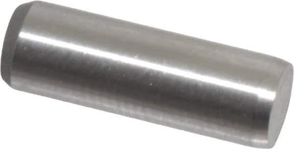 Made in USA - 3/16" Diam x 9/16" Pin Length 416 Stainless Steel Precision Dowel Pin - Passivated Finish, C 36-42 Hardness, 2 Beveled End - Eagle Tool & Supply