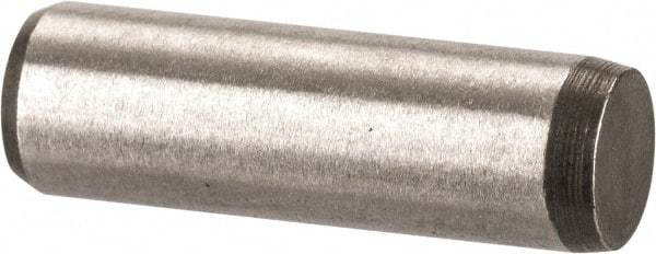 Made in USA - 3/16" Diam x 5/8" Pin Length 416 Stainless Steel Precision Dowel Pin - Passivated Finish, C 36-42 Hardness, 2 Beveled End - Eagle Tool & Supply